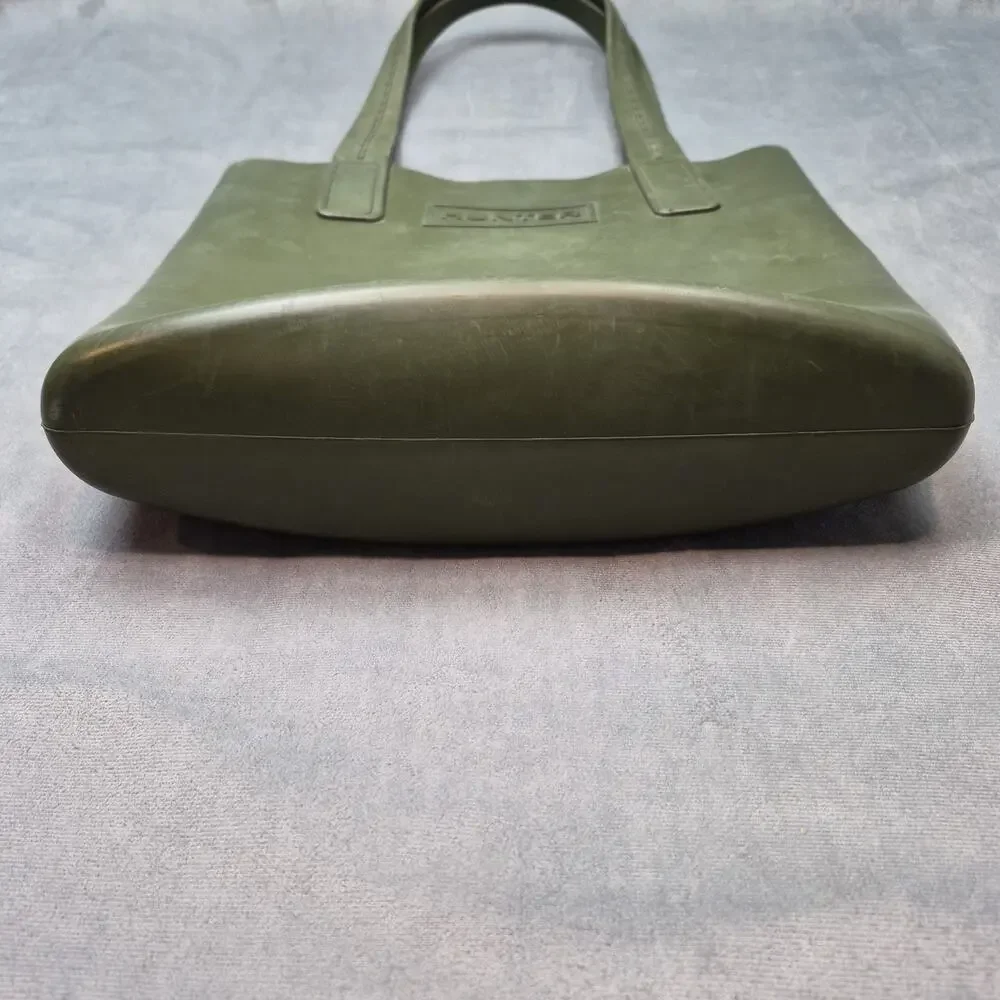 Hunter Rubber Tote Green Sling Shoulder Bag Waterproof Beach Garden Fishing